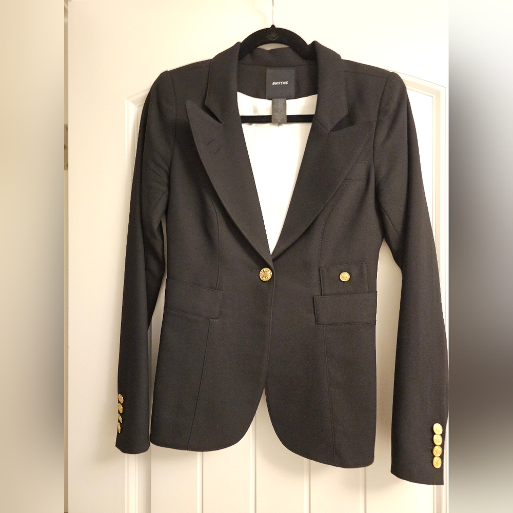 Smythe Duchess Blazer, Black, Size 4